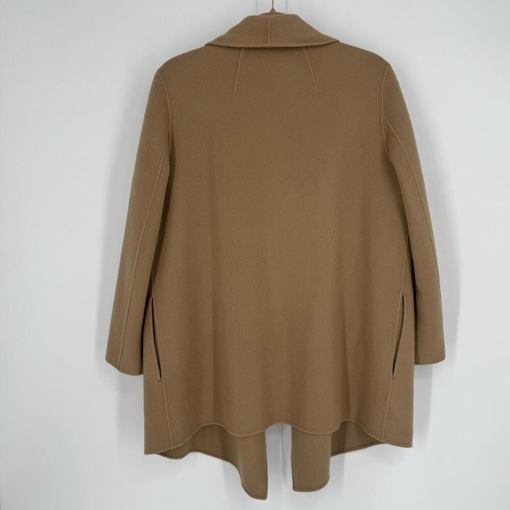 Theory coat jacket womens large L camel tan wool cashmere shawl clairene fall - Picture 7 of 7